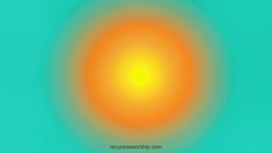 Degradado Radial Amarillo Dorado Centro Naranja Turquesa Bordes Horizontal Solar Vibrante Luminoso Degradado radial concentrico amarillo dorado brillante centro naranja calido turquesa claro bordes horizontal solar vibrante luminoso calidez irradiacion gloria ministerial