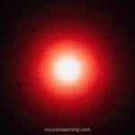 Esfera luz rojo naranja intensa nucleo blanco brillante halo degradado negro absoluto cuadrado gradiente radial brasa ardiente dramatica mistica espiritu santo fuego ministerial