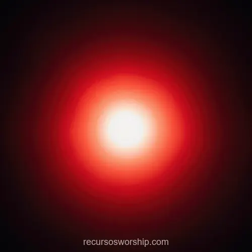 Esfera Luz Rojo Naranja Núcleo Blanco Brillante Halo Degradado Fondo Negro Absoluto Cuadrado Fuego Brasa Esfera luz rojo naranja intensa nucleo blanco brillante halo degradado negro absoluto cuadrado gradiente radial brasa ardiente dramatica mistica espiritu santo fuego ministerial