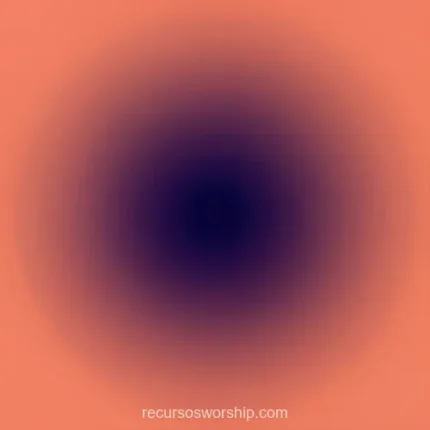Esfera radial nucleo negro indigo oscuro halo naranja coral expandiendose fondo naranja terracota cuadrado gradiente invertido misterioso calido contraste oscuridad calidez ministerial