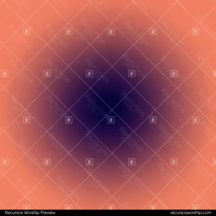 Esfera radial nucleo negro indigo oscuro halo naranja coral expandiendose fondo naranja terracota cuadrado gradiente invertido misterioso calido contraste oscuridad calidez ministerial