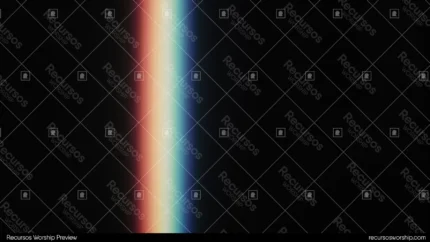 Rayo espectral vertical rojo naranja inferior cian azul superior leve inclinacion fondo negro absoluto horizontal luz dispersa dramatica oscura contraste calido frio radical ministerial