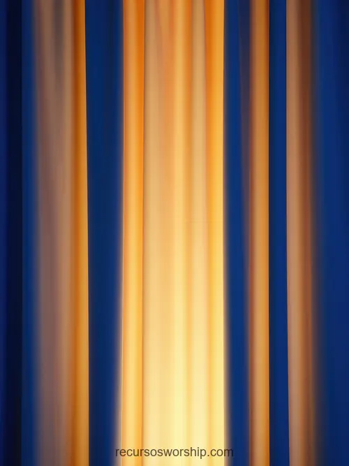 Bandas Verticales Luz Azul Oscuro Lateral Naranja Dorado Centro Luminoso Vertical Slats Teatral Elegante Bandas verticales luz suave azul oscuro profundo lateral naranja dorado brillante franjas verticales luminosas vertical slats teatral elegante solemne contraste azul dorado ministerial gloria