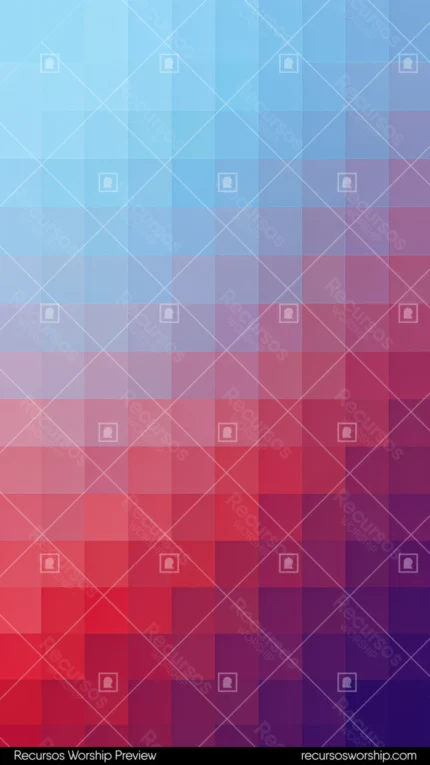 Cuadricula cuadrados pixelados degradado diagonal azul cian claro frío superior izquierda rojo violeta oscuro inferior derecha vertical mosaico pixel art digital retro contemporaneo ministerial
