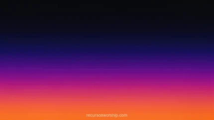 Degradado horizontal negro superior violeta indigo centro naranja terracota inferior crepuscular tricolor dramatico oscuro intenso ministerial esperanza tormenta amanecer espiritual