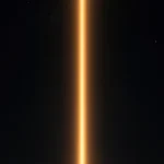Pilar rayo vertical luz dorada naranja brillante horizonte tierra oscura fondo negro profundo vertical cinematografico celestial dramatico solemne gloria dios ministerial presencia