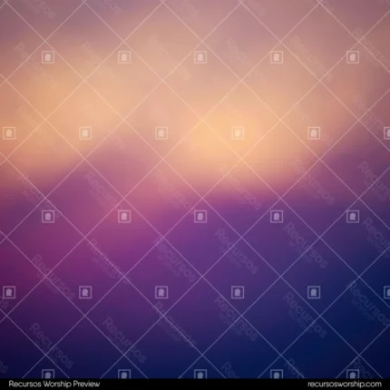 Gradiente difuso cuadrado melocoton naranja dorado superior violeta azul oscuro inferior bordes difuminados nubes atardecer borrosas onirico espectral contemplativo fondo diseno