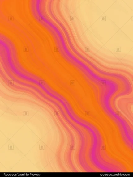 Composicion abstracta vertical bandas onduladas diagonales naranja brillante terracota magenta fondo crema amarillo mapa calor fluido suave retro calido organico