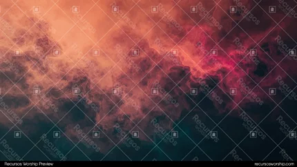 Fotografia atmosferica horizontal humo niebla dramatica naranja salmon rosa magenta fondo oscuro azul teal profundo textura granulosa cinematografica nocturna dramatica calida fria