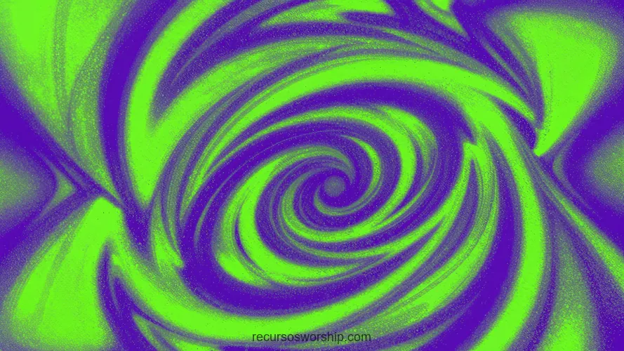 Espiral Hipnotica Bandas Verde Lima Brillante Violeta Purpura Profundo Rotacional Centrifugo Cuadrado Pop Espiral hipnotica cuadrada bandas fluidas verde lima brillante violeta purpura profundo movimiento rotacional centrifugo pop vibrante complementario alta energia visual