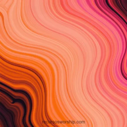 Textura fluida cuadrada marmol liquido naranja salmon rosa magenta marron oscuro ondas diagonales concentricas fluidez organica calida elegante terracota sofisticado