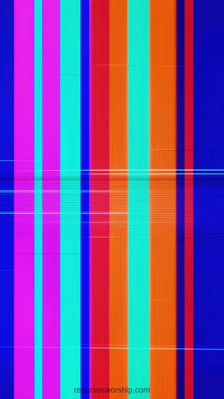 Textura glitch vertical barras color multicolor magenta cian amarillo verde naranja azul fondo negro lineas interferencia blanca pantalla television error digital tecnologico vivaz