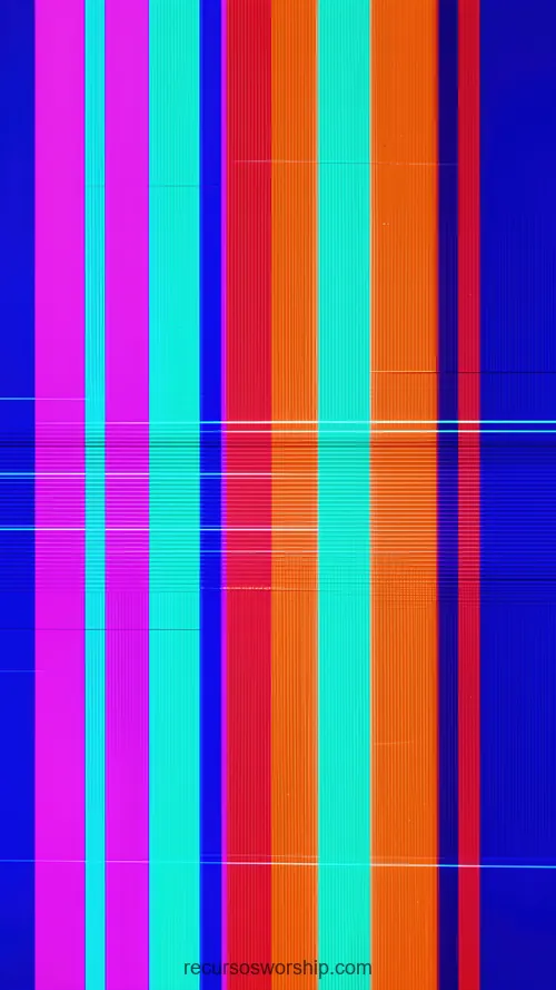 Barras Color Multicolor Magenta Cian Amarillo Verde Naranja Azul Glitch Interferencia TV Negro Vertical Textura glitch vertical barras color multicolor magenta cian amarillo verde naranja azul fondo negro lineas interferencia blanca pantalla television error digital tecnologico vivaz