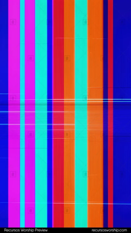 Textura glitch vertical barras color multicolor magenta cian amarillo verde naranja azul fondo negro lineas interferencia blanca pantalla television error digital tecnologico vivaz