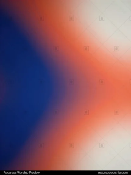 Composicion abstracta cuadrada degradado blurred extremo azul cobalto izquierda naranja salmon derecha beige claro centro difuminado dualidad bicolor suave contemplativo sereno