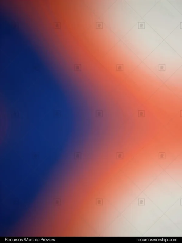 Composicion abstracta cuadrada degradado blurred extremo azul cobalto izquierda naranja salmon derecha beige claro centro difuminado dualidad bicolor suave contemplativo sereno