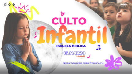 Miniatura panorámica del recurso digital para ministerio de niños con diseño alegre.