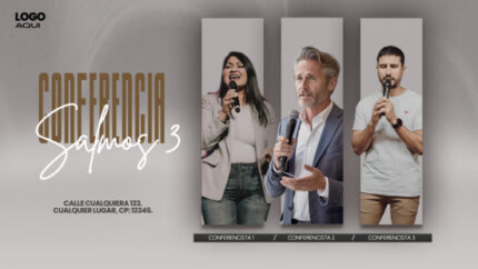 plantilla digital para pantalla panorámica de evento eclesiástico