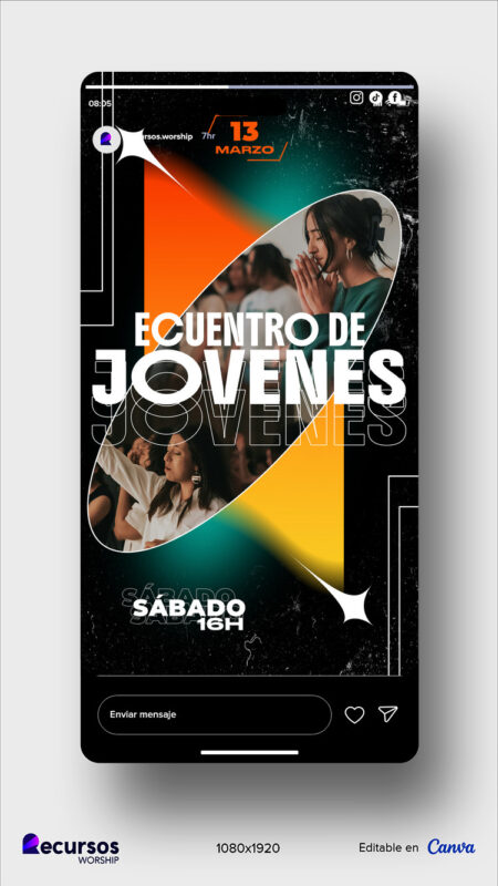 maqueta de recurso gráfico para celebraciones adolescentes personalizable.