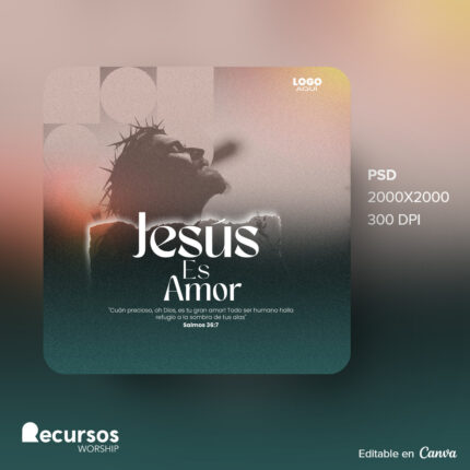 Plantilla de redes sociales con cita espiritual moderna mostrando diseño atractivo