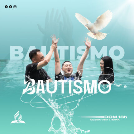 plantilla de bautismo con color aguamarina para iglesia editable