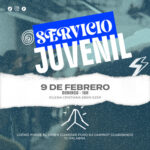 Vista en miniatura de plantilla sobre un evento de servicio juvenil cristiano editable