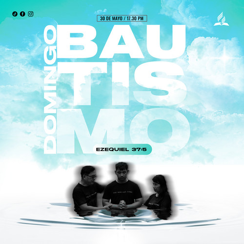 Plantilla de Agua para Evento de Bautismo para Iglesia Editable en diseño moderno