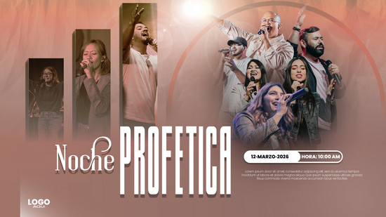 recurso gráfico para portada de evento cristiano de adoración profunda
