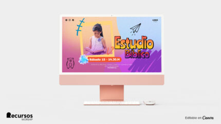 esquema visual para enseñanza cristiana infantil modificable en Canva