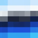Bloques de píxeles en tonos azul y teal con bandas horizontales, video loop VJ para escenario de iglesia