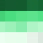 Bloques de píxeles grandes en tonos verde y menta con barrido vertical, video loop VJ para escenario de iglesia