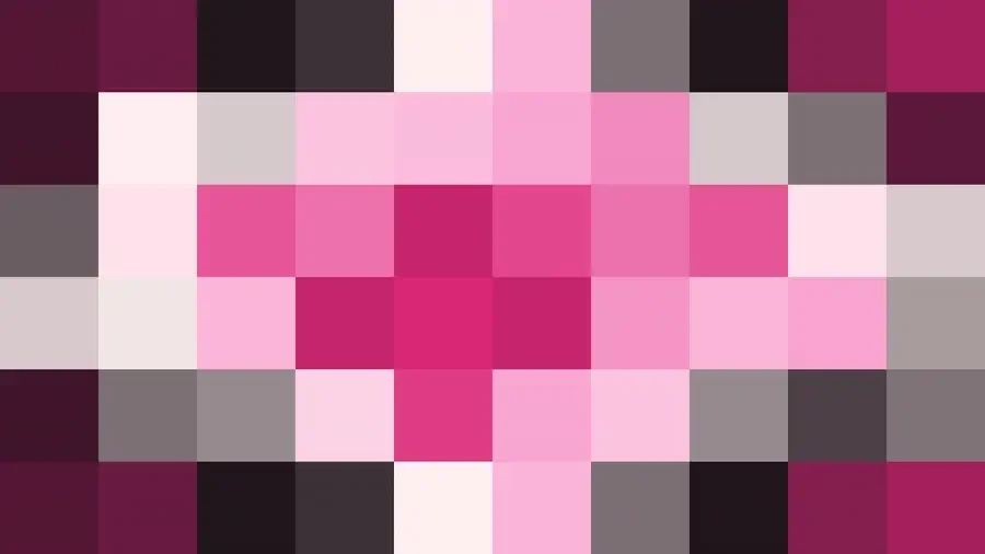 Bloques de píxeles en tonos magenta con rombos, video loop VJ para escenario de iglesia