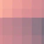 Bloques de píxeles en tonos rojo y melocotón con barrido diagonal, video loop VJ para escenario de iglesia