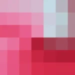 Bloques de píxeles en tonos rojo y fucsia con molinete, video loop VJ para escenario de iglesia