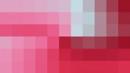 Bloques de píxeles en tonos rojo y fucsia con molinete, video loop VJ para escenario de iglesia