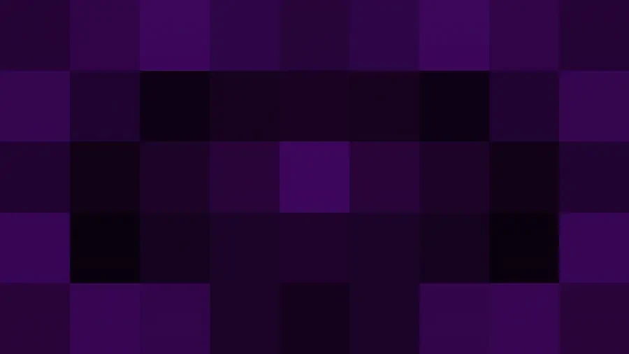 Bloques de píxeles en tonos violeta y morado con ondas concéntricas, video loop VJ para escenario de iglesia