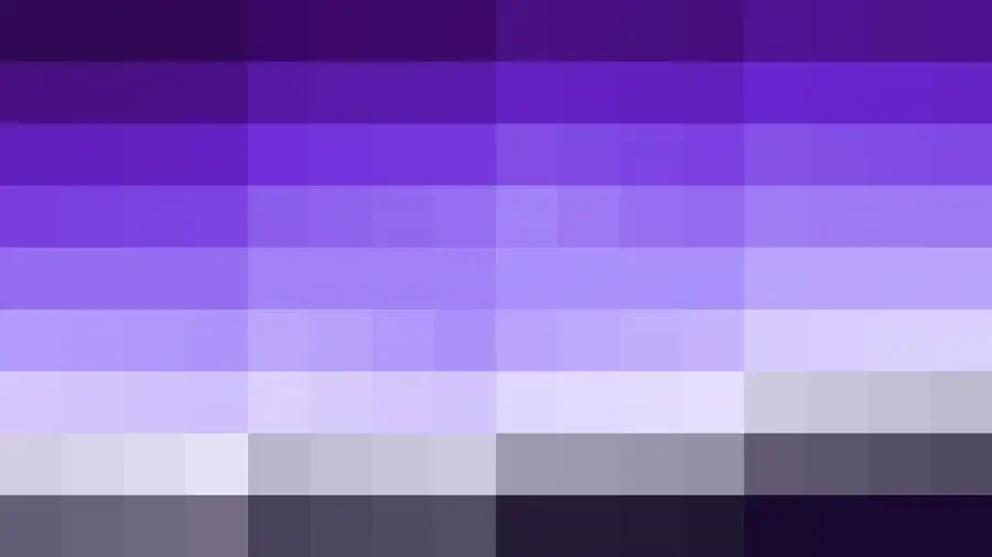 Mosaico de píxeles en tonos azul y violeta con barrido vertical, video loop VJ para escenario de iglesia
