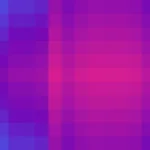 Mosaico de píxeles en tonos magenta y violeta con bandas partidas, video loop VJ para escenario de iglesia