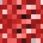 Mosaico de píxeles en tonos rojo con destellos, video loop VJ para escenario de iglesia
