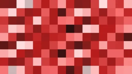 Mosaico de píxeles en tonos rojo con destellos, video loop VJ para escenario de iglesia