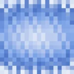 Mosaico denso de píxeles en tonos azul con ondas concéntricas, video loop VJ para escenario de iglesia