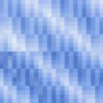 Mosaico denso de píxeles en tonos azul con prisma, video loop VJ para escenario de iglesia