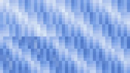 Mosaico denso de píxeles en tonos azul con prisma, video loop VJ para escenario de iglesia