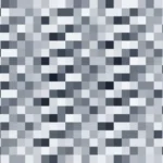 Mosaico denso de píxeles en tonos azul y cobalto con destellos, video loop VJ para escenario de iglesia