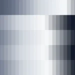 Mosaico denso de píxeles en tonos azul y marino con columnas, video loop VJ para escenario de iglesia
