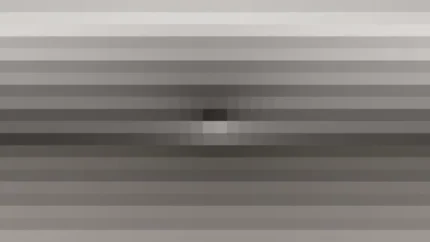 Mosaico denso de píxeles en tonos negro y gris con bandas horizontales, video loop VJ para escenario de iglesia