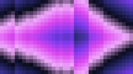 Mosaico denso de píxeles en tonos púrpura y violeta con rombos, video loop VJ para escenario de iglesia