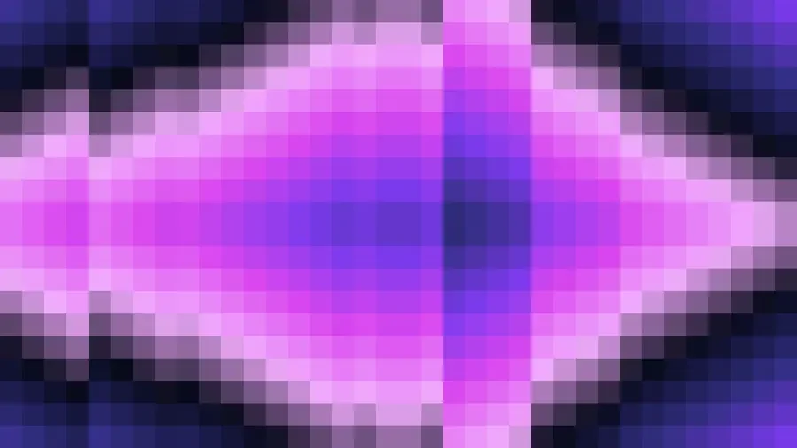 Mosaico denso de píxeles en tonos púrpura y violeta con rombos, video loop VJ para escenario de iglesia