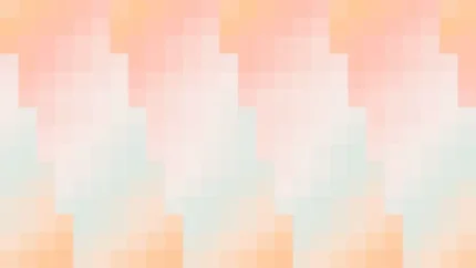 Mosaico denso de píxeles en tonos rosa y melocotón con bandas horizontales, video loop VJ para escenario de iglesia