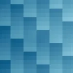 Mosaico denso de píxeles en tonos teal y celeste con barrido diagonal, video loop VJ para escenario de iglesia